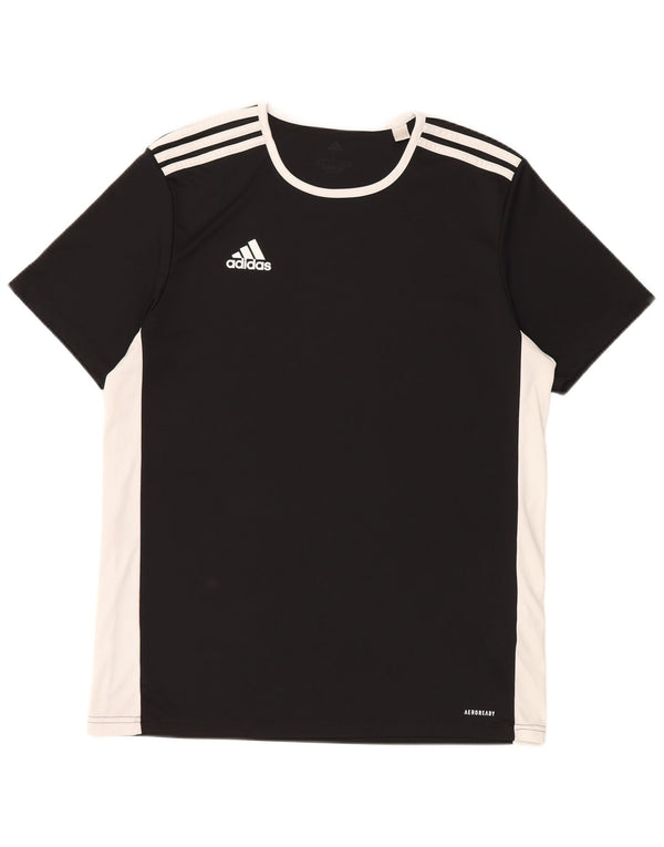 Adidas Ανδρικό T-Shirt Aeroready Top Large Black Colourblock Πολυεστέρας