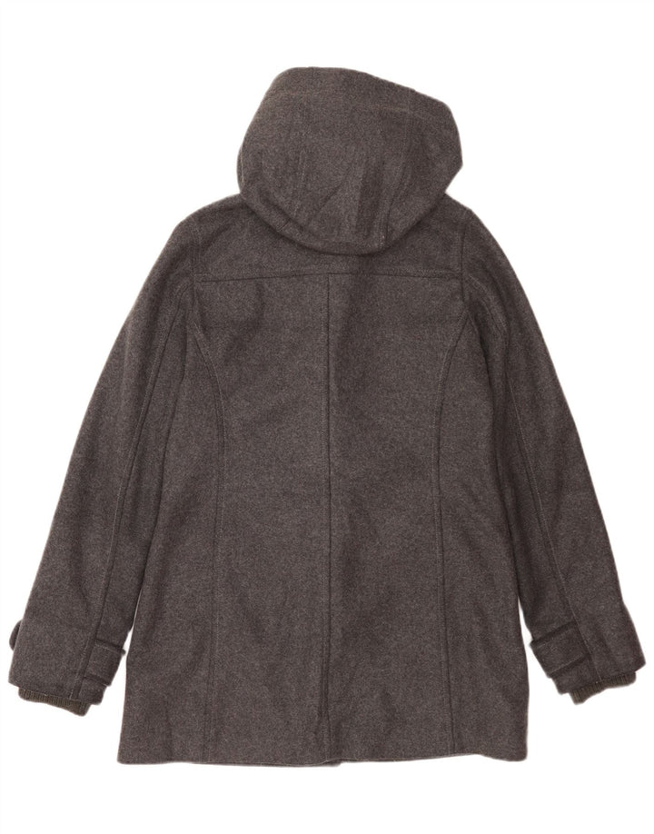 Tommy Hilfiger Γυναικείο παλτό Duffle με κουκούλα UK 14 Medium Grey Wool