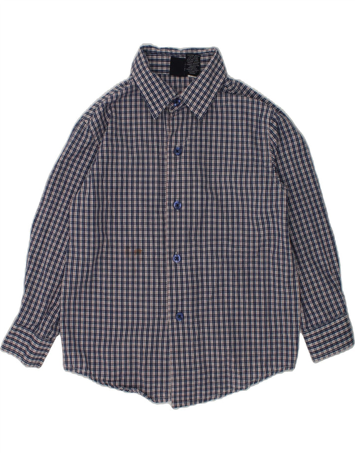 NAUTICA Boys Shirt 3-4 Years Navy Blue Check Cotton | Vintage Nautica | Thrift | Second-Hand Nautica | Used Clothing | Messina Hembry 