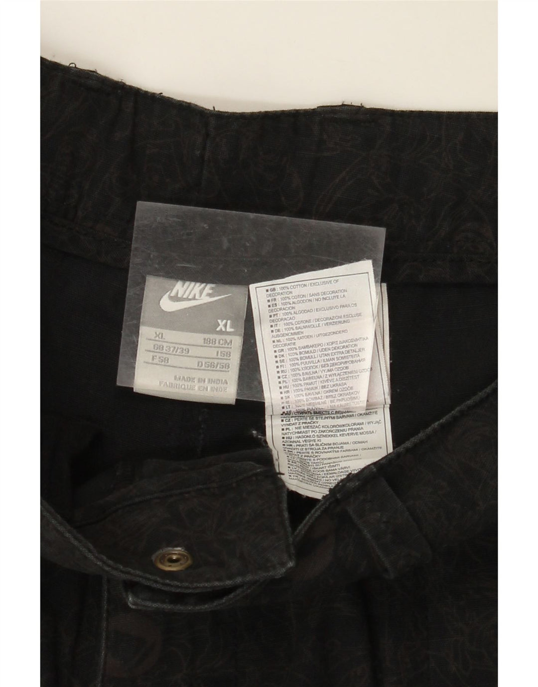 Ανδρικό σορτς NIKE Cargo XL W38 Μαύρο φλοράλ βαμβακερό