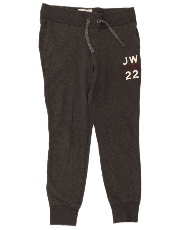 Jack Wills Γυναικεία αθλητική φόρμα γραφικών παντελόνι Joggers UK 10 Small Grey