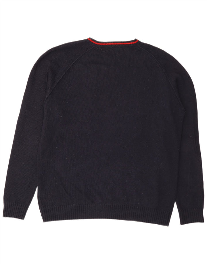 Slam Ανδρικό πουλόβερ με λαιμόκοψη 2XL Μαλλί Navy Blue