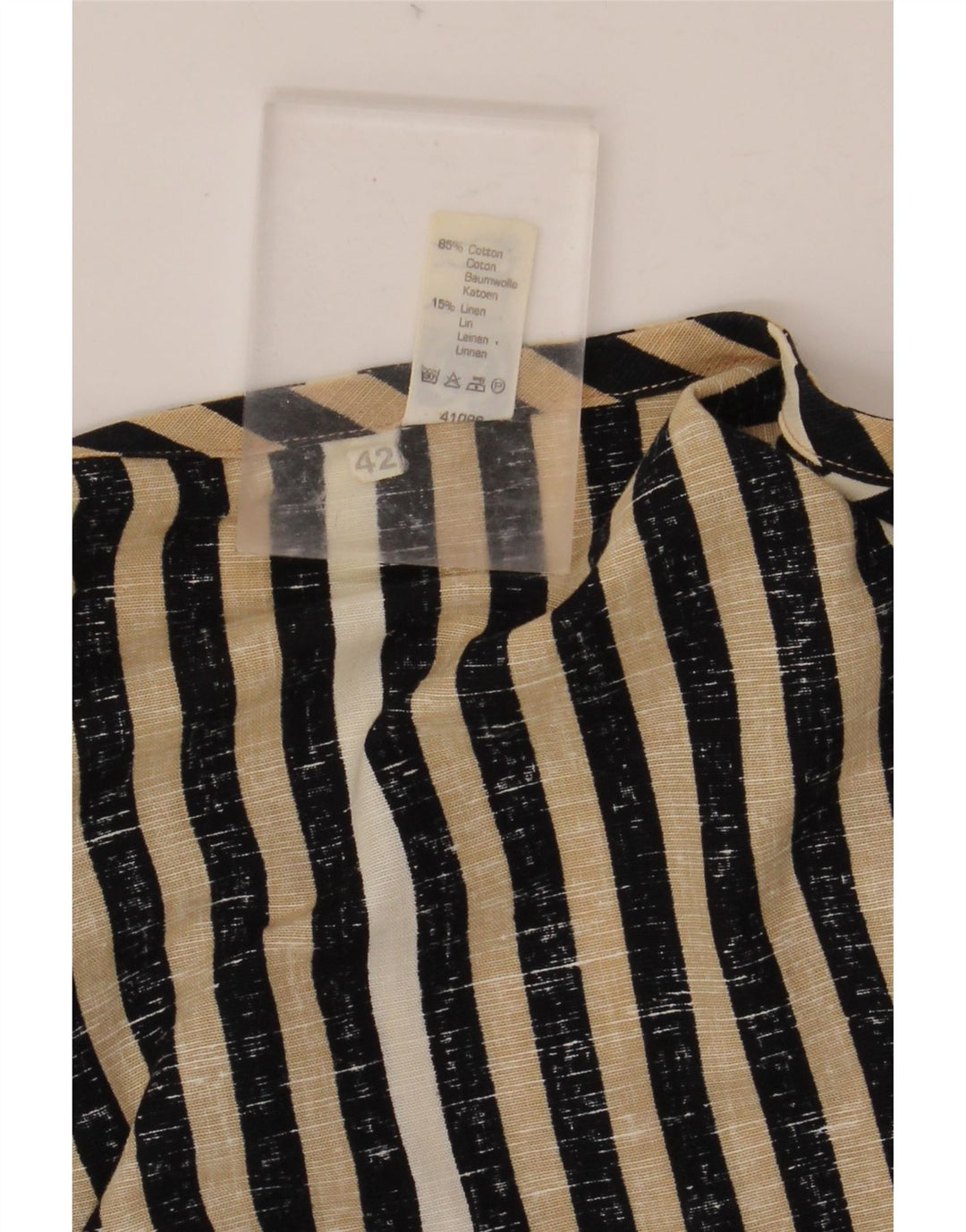 C & A Γυναικεία Μπλούζα Crop Top EU 42 Μεγάλη Μαύρη ριγέ βαμβακερή