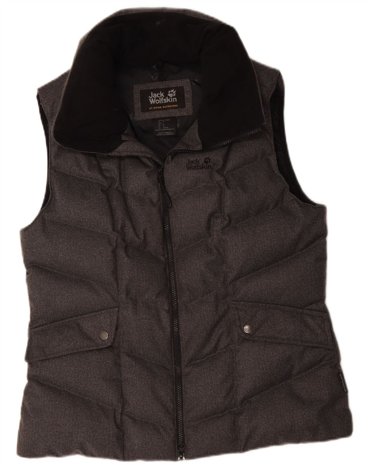 Jack Wolfskin Γυναικείο padded Gilet UK 12 Medium Grey Polyester