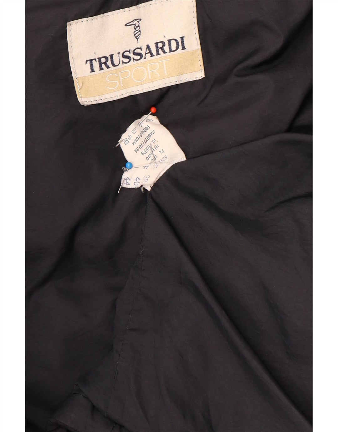 Ανδρικό μπουφάν Trussardi Loose Fit με επένδυση IT 44 XS Μαύρο Πολυεστέρας