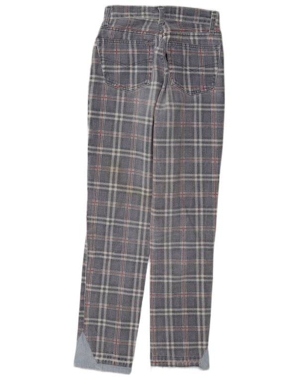 Extreme γυναικείο κωνικό τζιν W26 L29 Blue Check Cotton