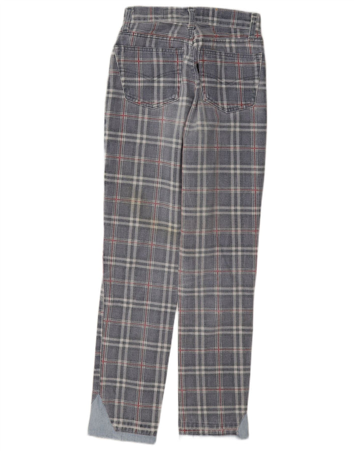 Extreme γυναικείο κωνικό τζιν W26 L29 Blue Check Cotton