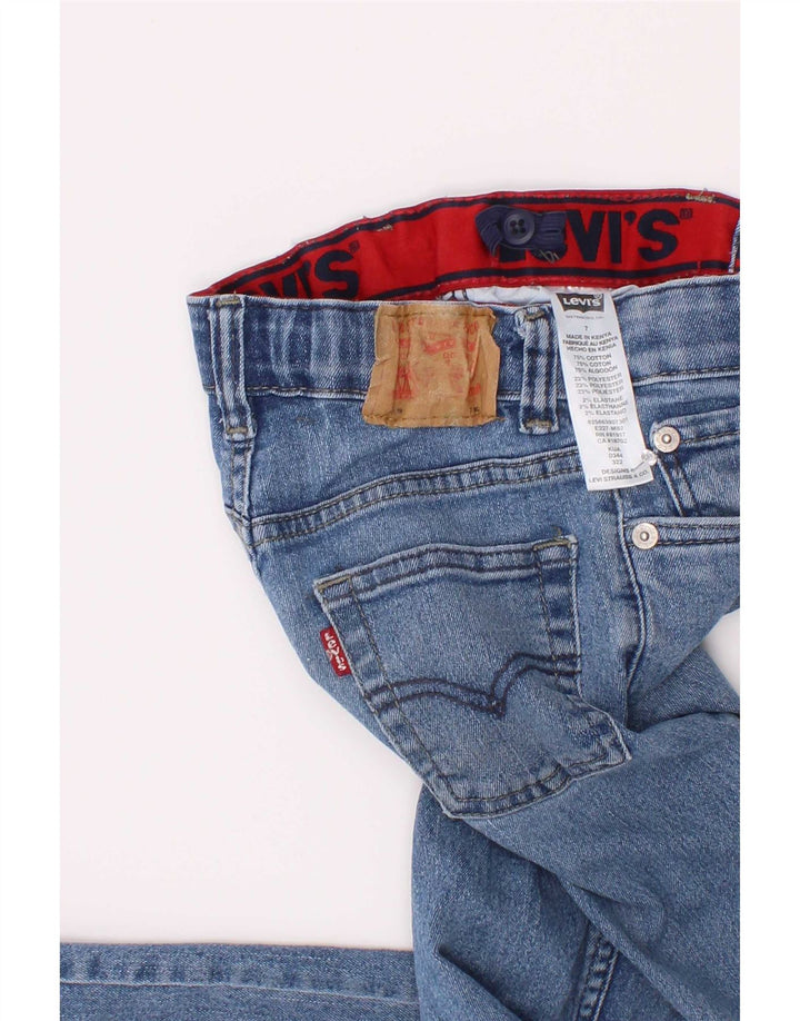 Levi's Boys Distressed Straight Jeans 6-7 ετών W22 L21 Μπλε βαμβακερό