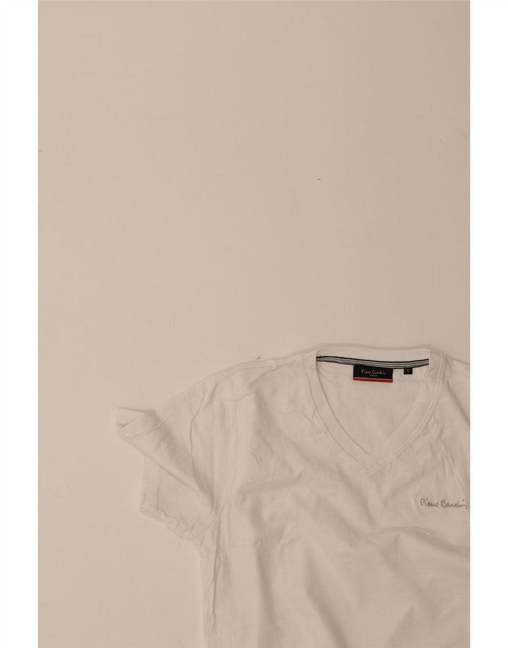 PIERRE CARDIN Mens T-Shirt Top Small White Cotton Vintage Pierre Cardin and Second-Hand Pierre Cardin from Messina Hembry 