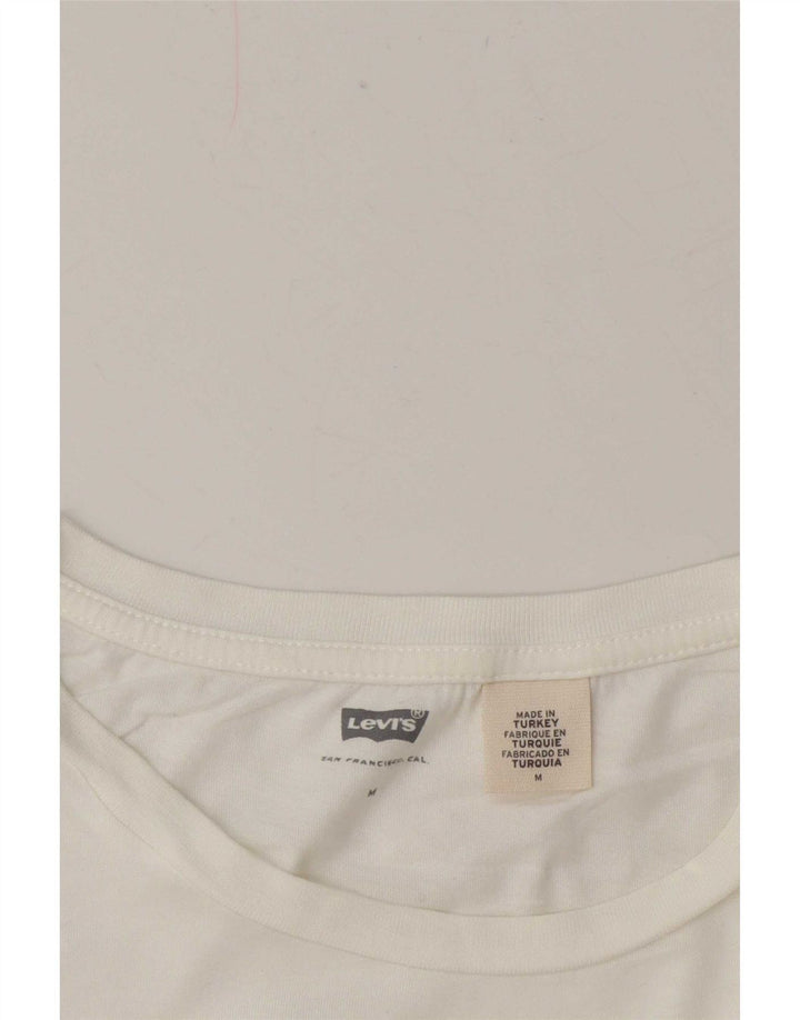 Γυναικείο γραφικό T-Shirt Levi's Top UK 14 Medium White