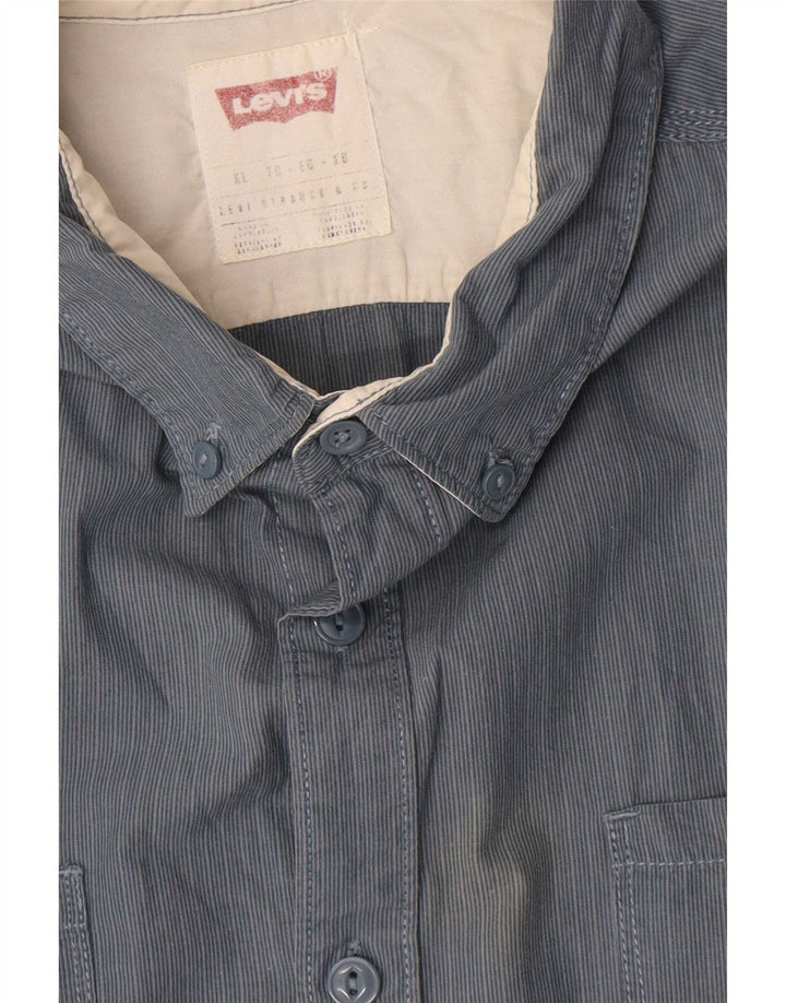 Ανδρικό πουκάμισο Levi's XL Γκρι ριγέ βαμβακερό