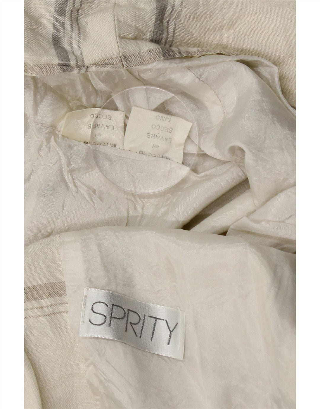 Vintage γυναικείο σακάκι 1 κουμπιού σακάκι UK 14 Medium Beige Check Len
