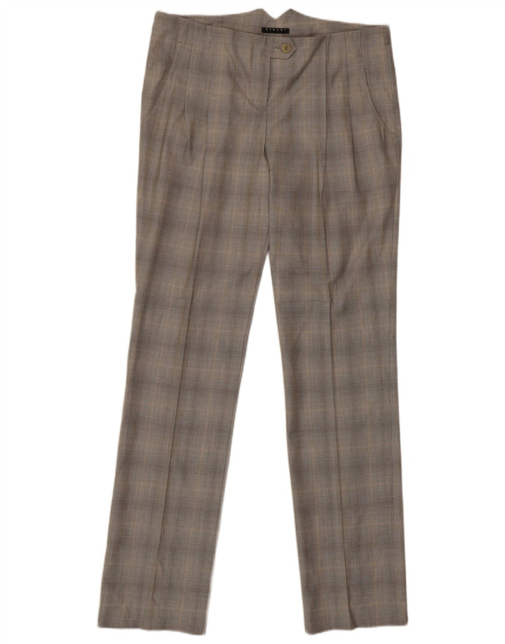 Sisley Γυναικείο Slim Suit Παντελόνι IT 42 Medium W30 L33 Grey Check Polyester