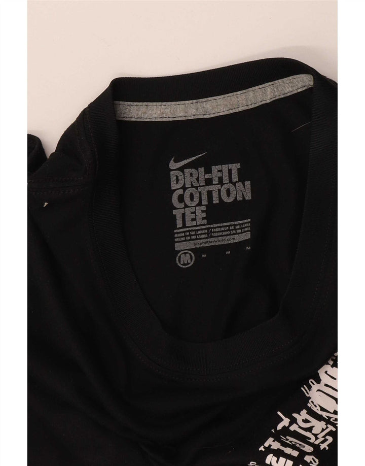 Γυναικείο γραφικό μπλουζάκι Nike Dri Fit Top UK 14 Medium Black