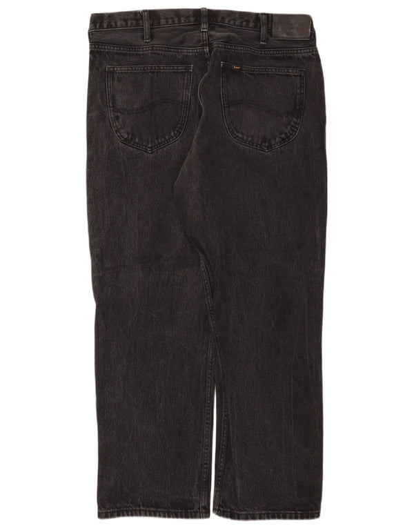 Lee Mens Brooklyn Comfort Straight Jeans W38 L30 Μαύρο βαμβακερό