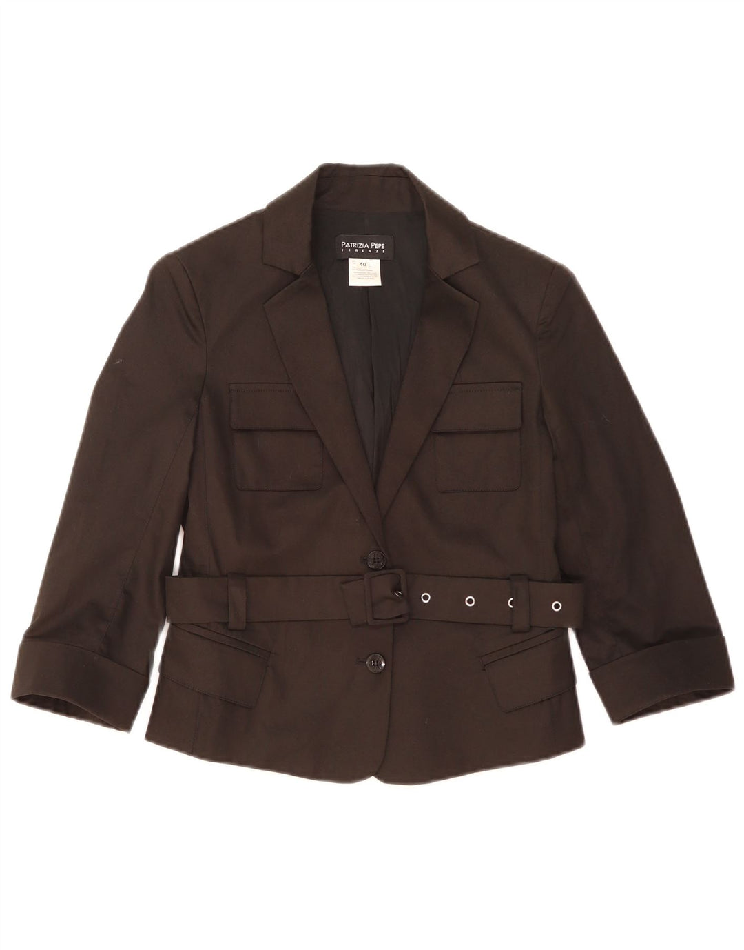 Patrizia Pepe Γυναικείο Μπουφάν Blazer Crop 2 Button IT 40 Small Black