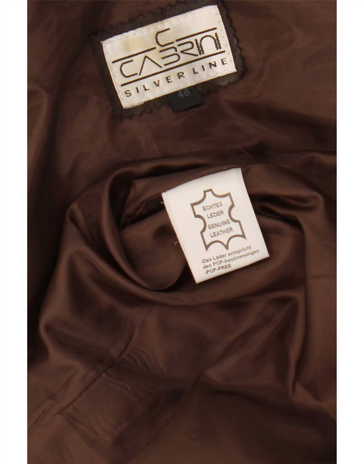 Cabrini Ανδρικό Δερμάτινο Μπουφάν EU 48 Medium Khaki Leather