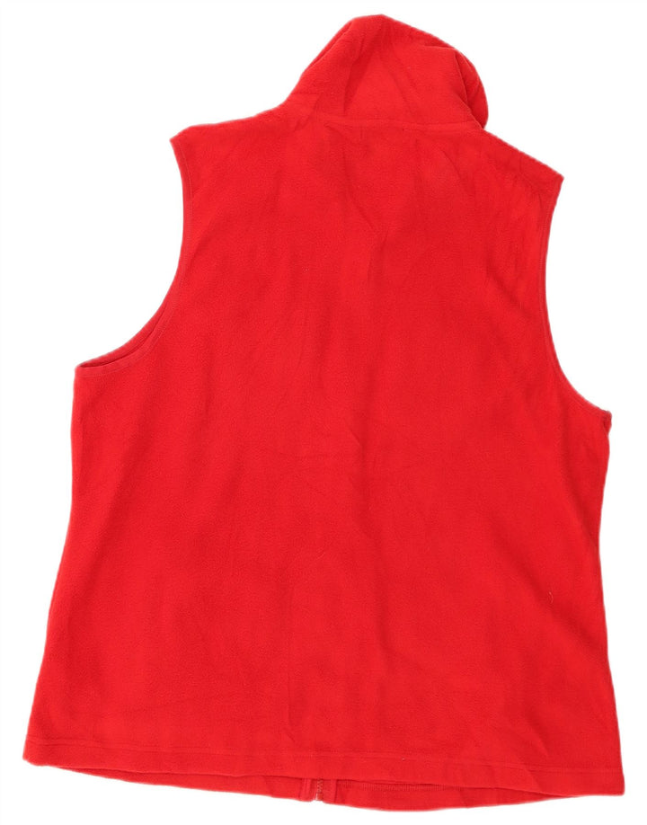 CHAPS Γυναικείο Fleece Gilet UK 18 XL Red Polyester
