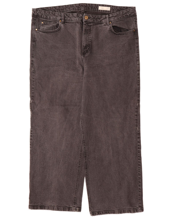 Marks & Spencer Γυναικείο ψηλόμεσο τζιν φαρδύ πόδι UK 22 3XL W44 L29 Γκρι