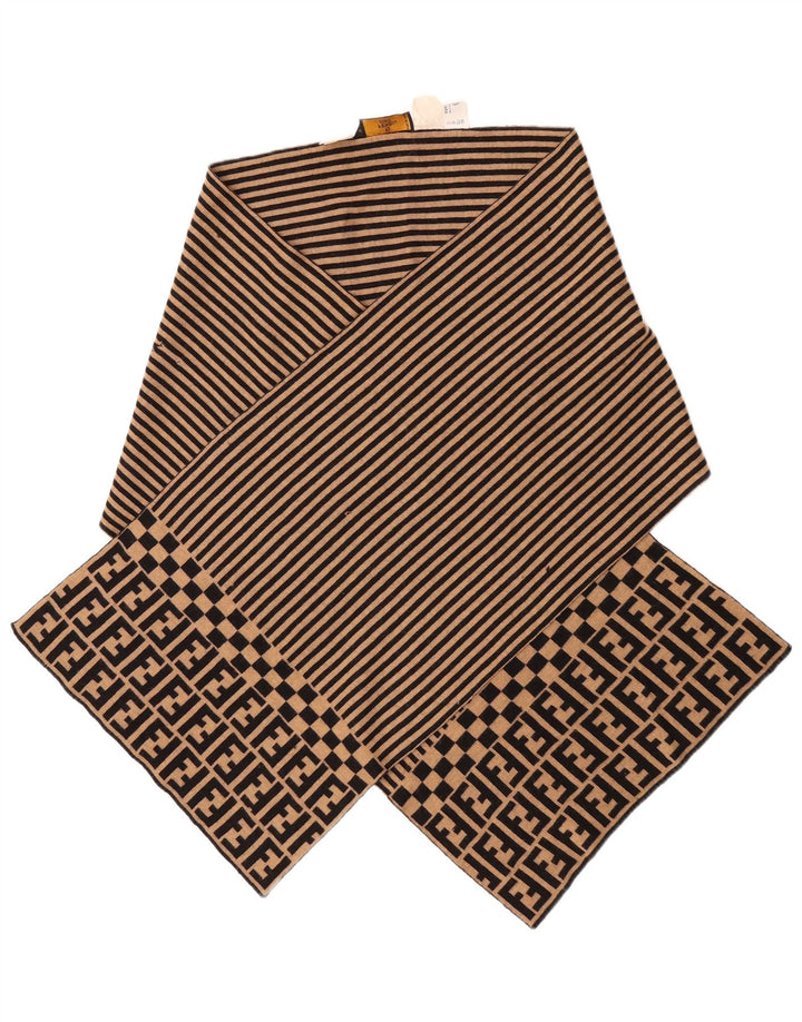 Fendi Γυναικείο Σάλι IT 42 Medium Beige ριγέ Μαλλί Merino Designer