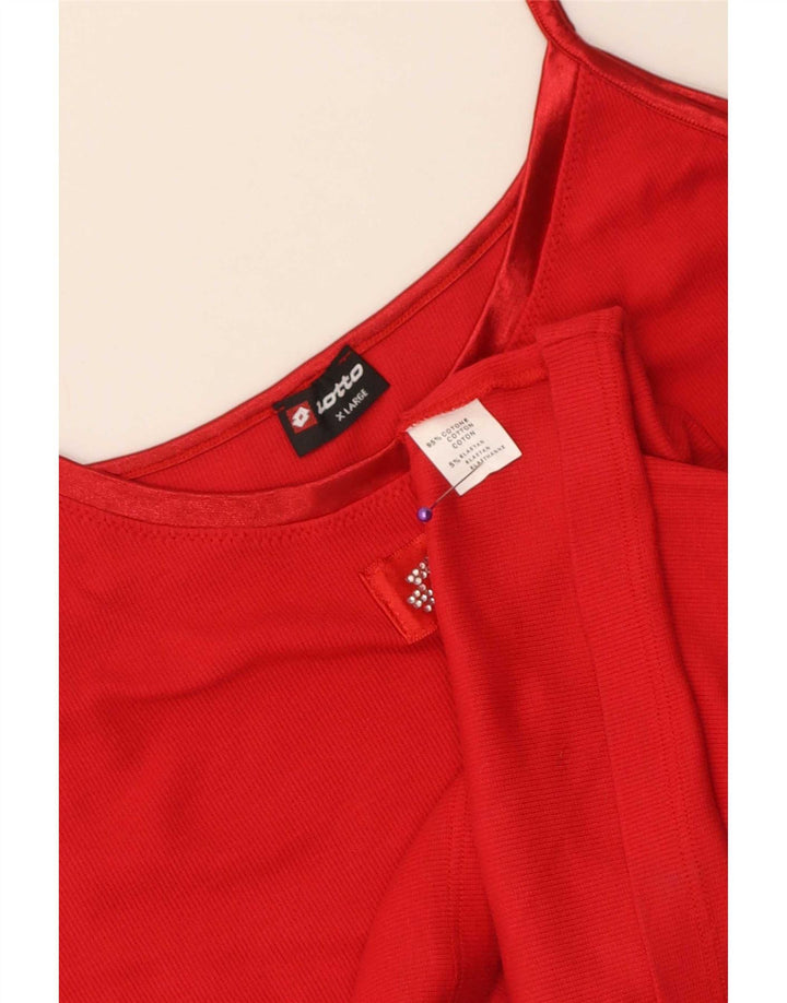 Lotto Womens Cami Top UK 18 XL Red Cotton