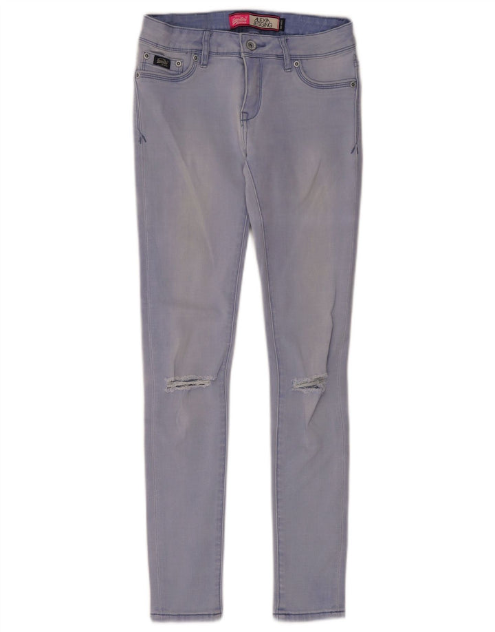 Superdry Γυναικεία Alexia Distressed Jegging Jegging W25 L30 Blue Cotton