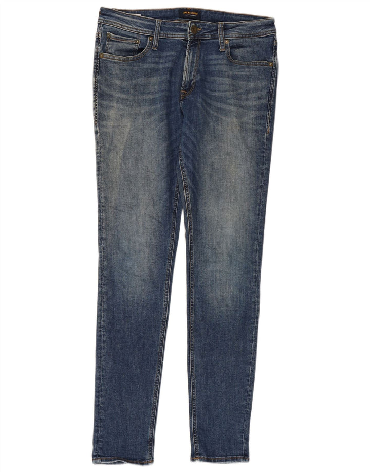 JACK & JONES Ανδρικό Slim Jeans W32 L32 Blue Polyester