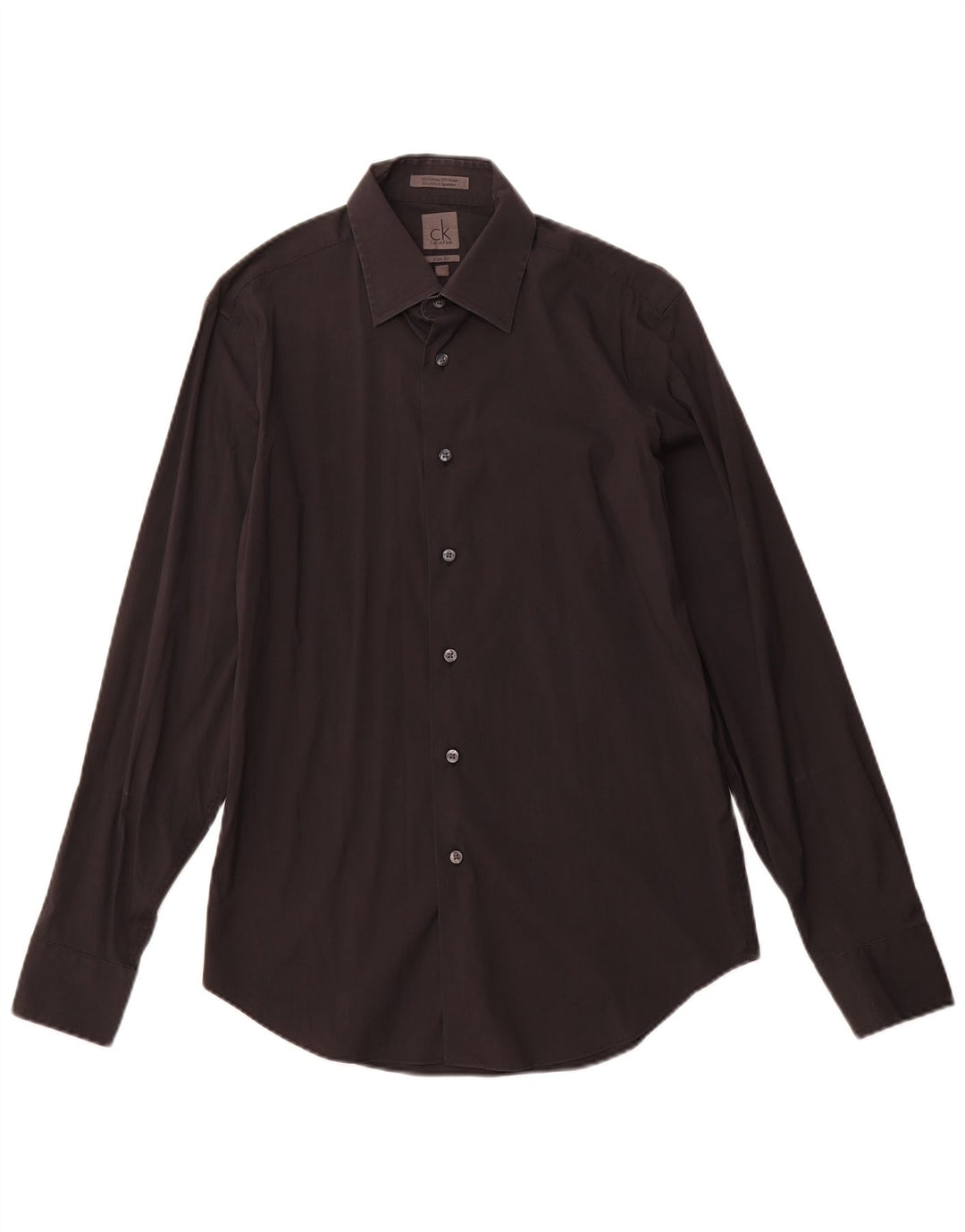 CALVIN KLEIN Ανδρικό πουκάμισο Slim Fit Μέγεθος 39 15 1/2 Μεσαίο μαύρο βαμβακερό