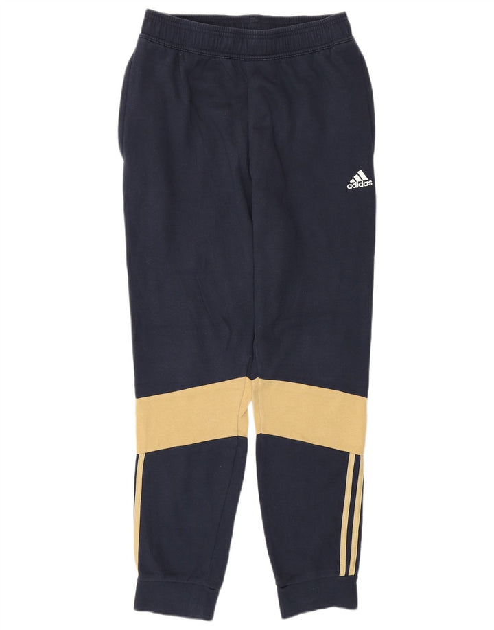 Ανδρική φόρμα ADIDAS Παντελόνι Joggers Small Navy Blue Colorblock Βαμβακερό
