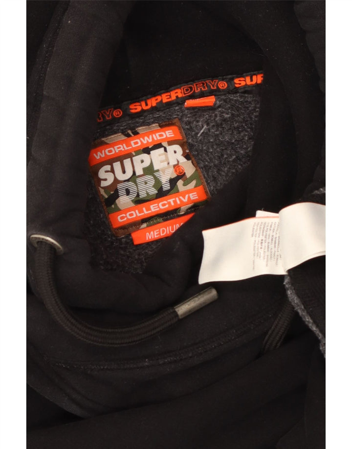 Ανδρικό κουκούλα SUPERDRY, μεσαίο μαύρο βαμβακερό