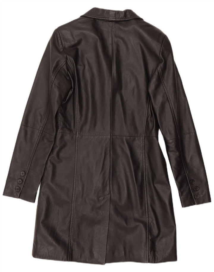 Gipsy Γυναικείο Δερμάτινο Παλτό UK 12 Medium Black Leather