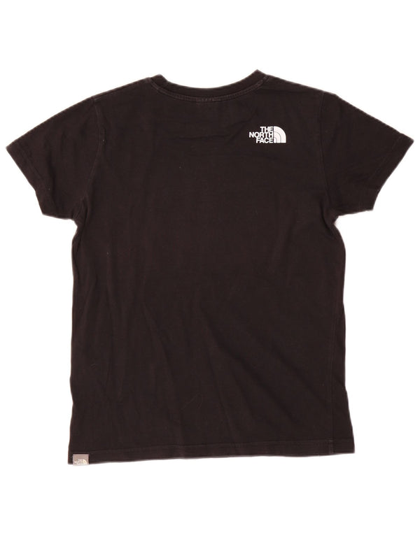 The North Face Boys Graphic T-Shirt Top 14-15 Years XL Black Cotton