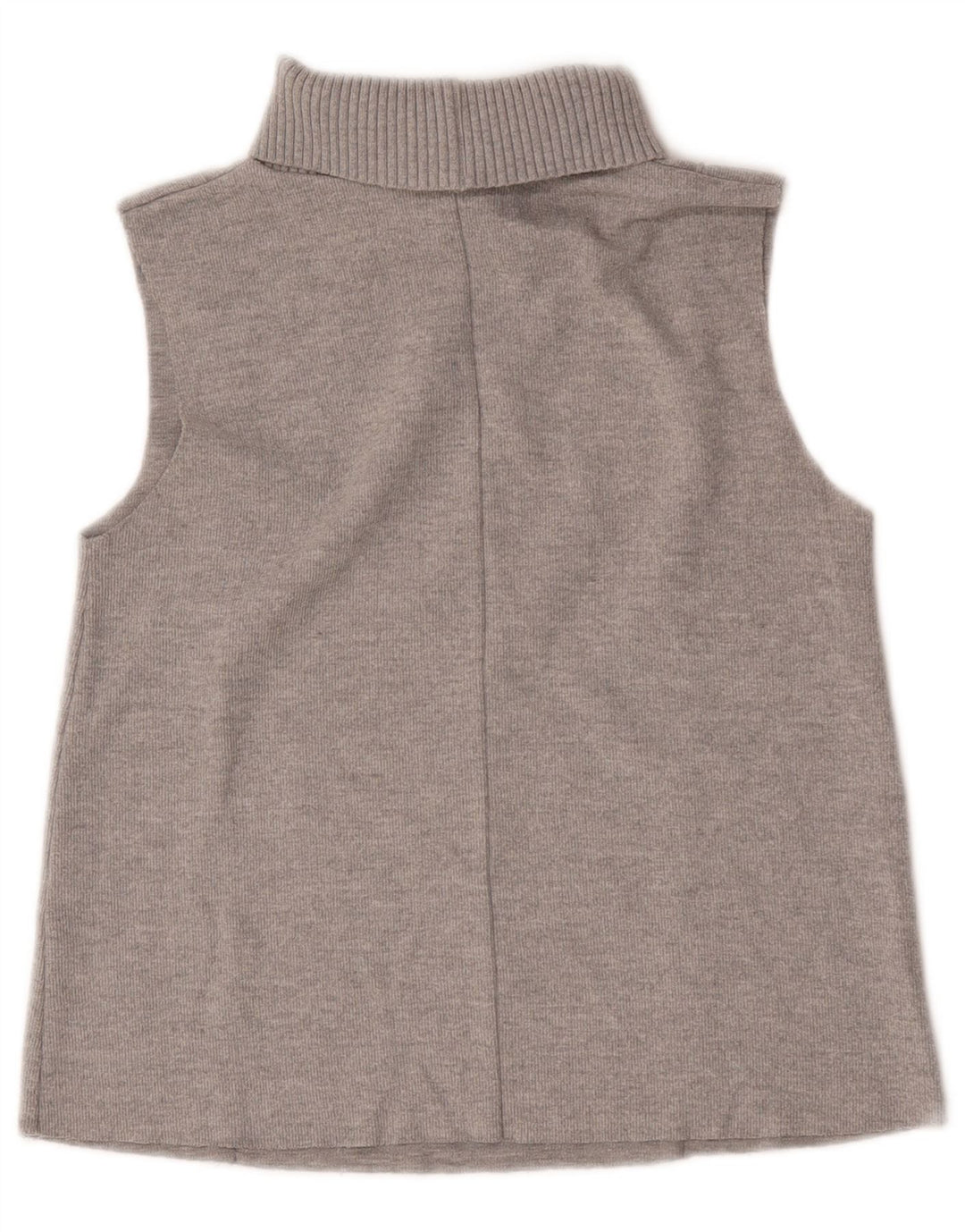 Zara Γυναικείο γιλέκο με ρολό ρεζερβουάρ Tank Top UK 10 Small Grey Polyester