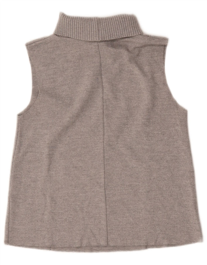 Zara Γυναικείο γιλέκο με ρολό ρεζερβουάρ Tank Top UK 10 Small Grey Polyester