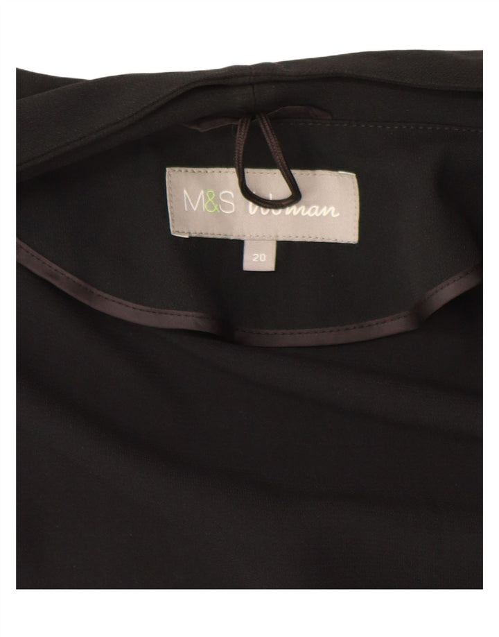 Marks & Spencer Γυναικείο μπουφάν 3/4 μανίκι ανοιχτό μπλέιζερ UK 20 2XL μαύρο