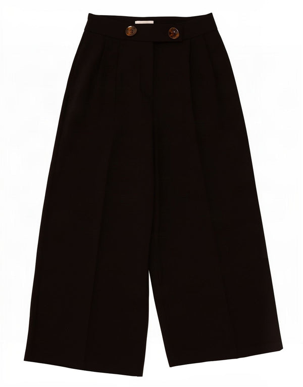 Topshop γυναικείο ψηλόμεσο παντελόνι Capri UK 6 XS W26 L22 μαύρο
