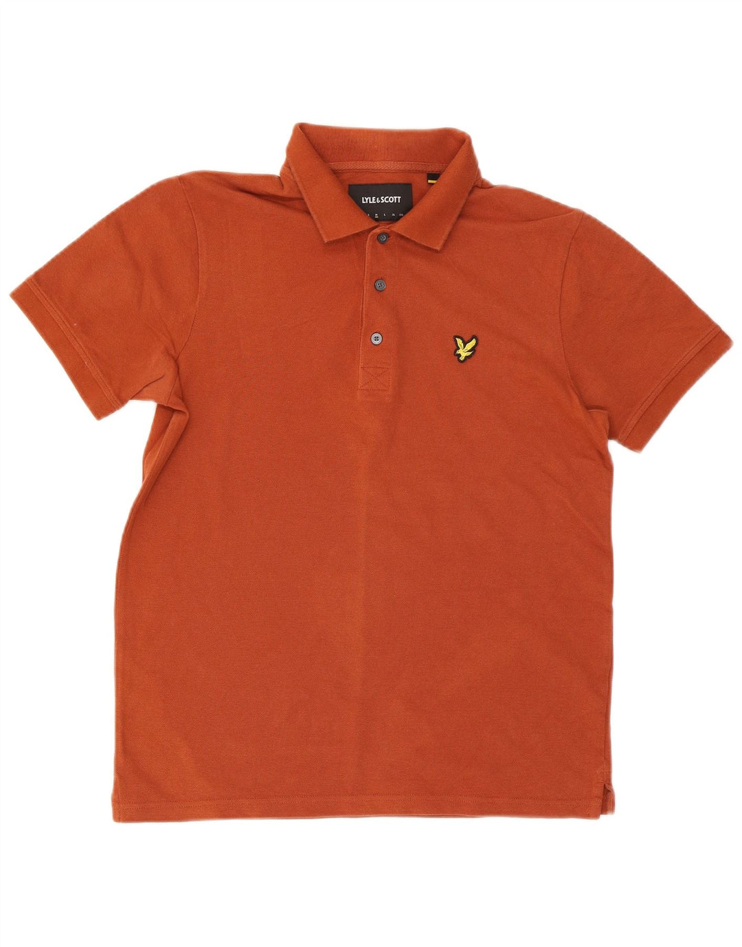 Ανδρικό πουκάμισο πόλο Lyle & Scott, μεσαίο πορτοκαλί βαμβακερό