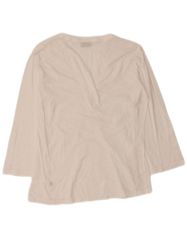 NAPAPIJRI Γυναικεία μπλούζα 3/4 μανίκια τοπ UK 10 Small White Floral