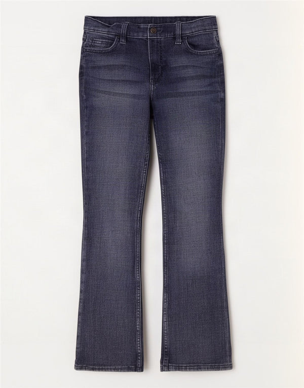 Wrangler Girls Bootcut Jeans 13-14 ετών W26 L28 Navy Blue Cotton