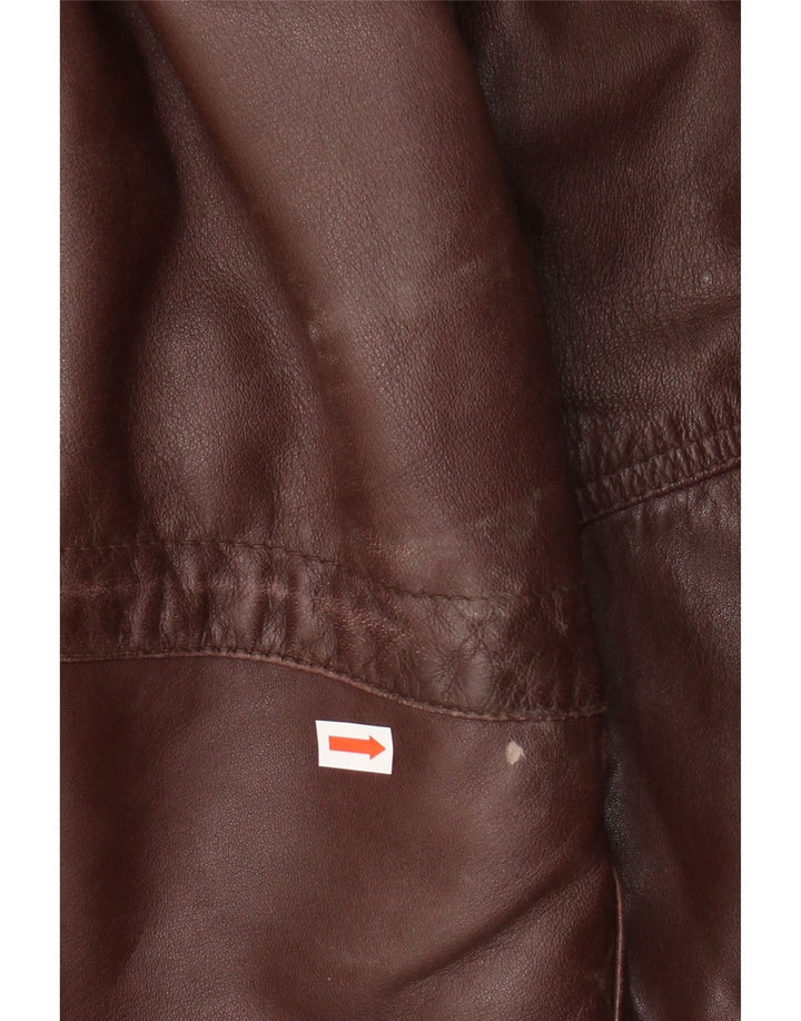 SARDAR Ανδρικό Δερμάτινο Μπουφάν UK 42 XL Καφέ Δερμάτινο