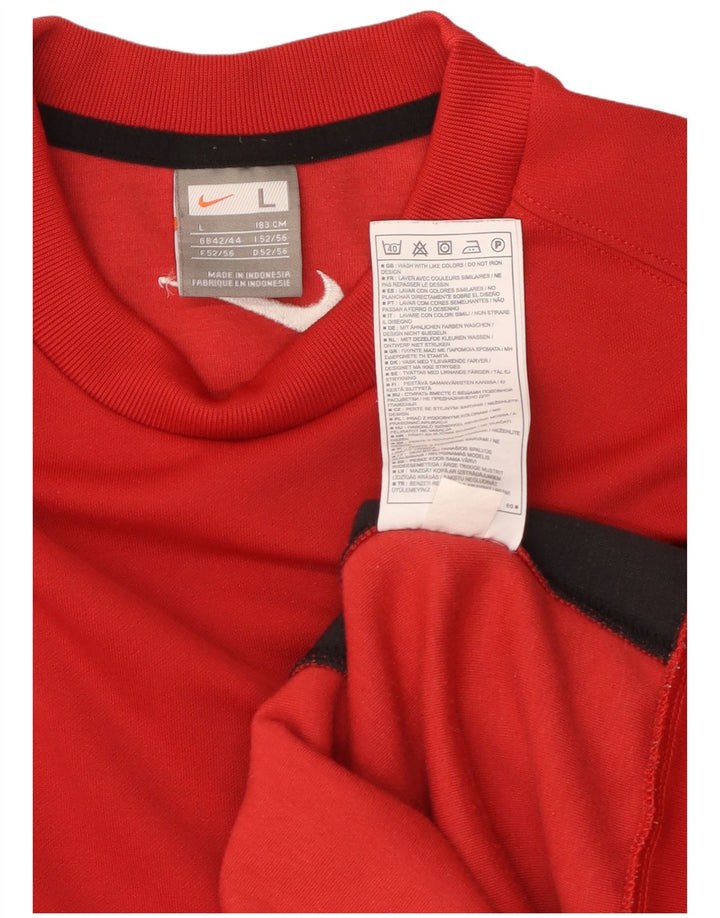 Ανδρικό φούτερ NIKE Jumper UK 42/44 Μεγάλο κόκκινο χρώμα πολυεστέρα