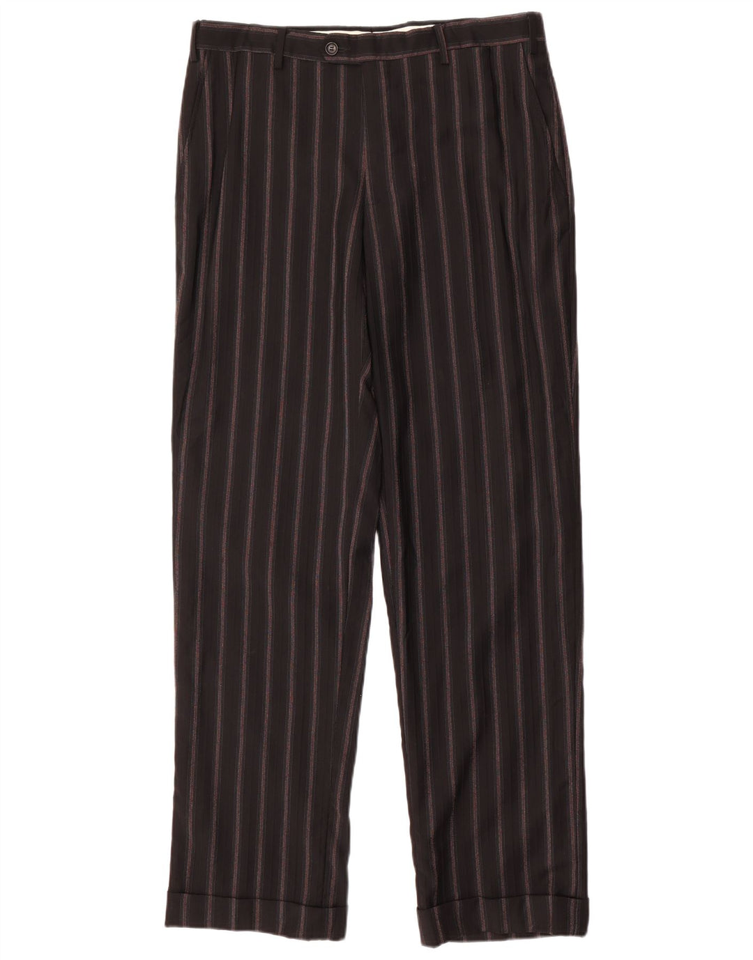 PAL ZILERI Ανδρική φόρμα 3 κουμπιών 2 τεμαχίων IT 50 Large W34 L33 Μαύρο ριγέ