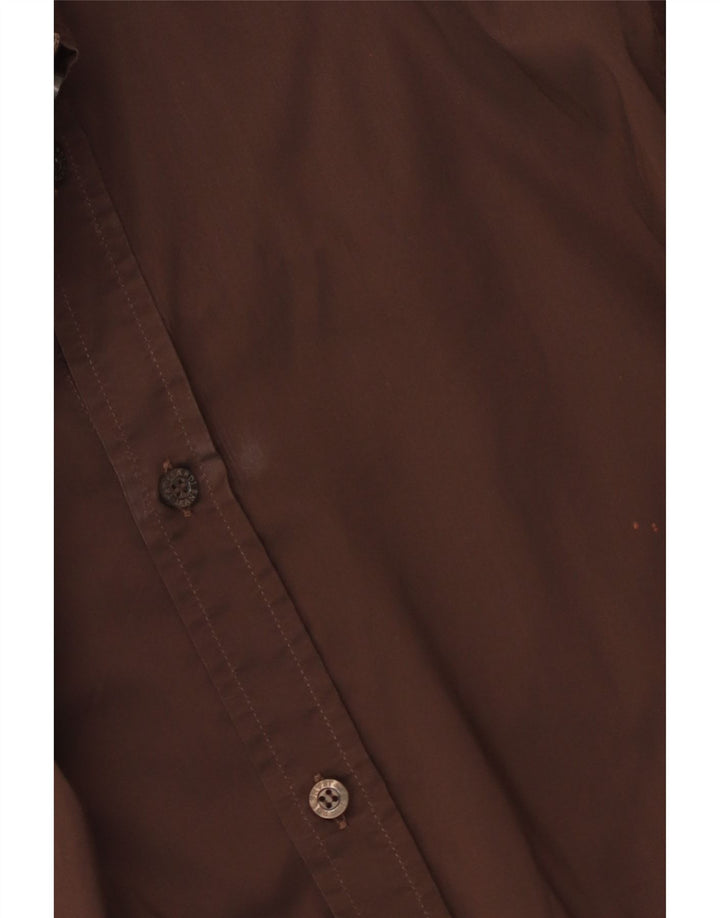 Ανδρικό πουκάμισο Trussardi Jeans 2XL Καφέ Βαμβακερό
