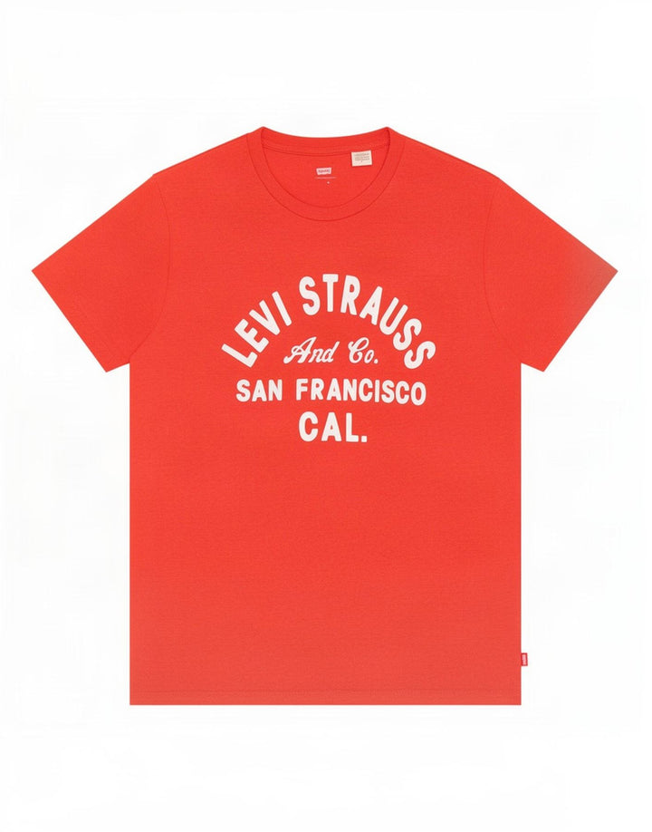 Ανδρικό γραφικό T-Shirt Levi's Top Μεσαίο κόκκινο βαμβακερό