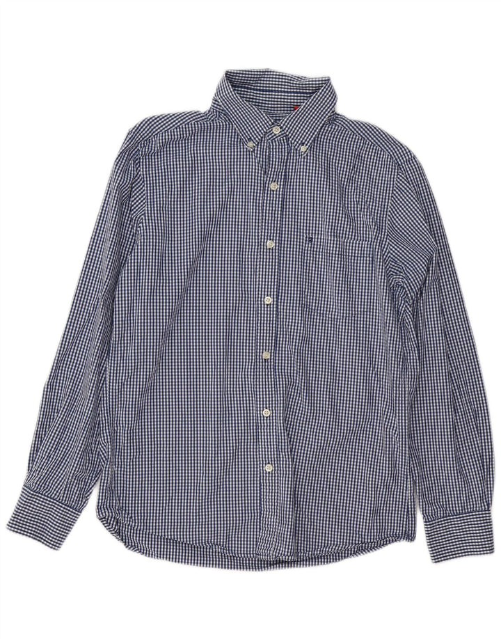 Ανδρικό πουκάμισο Izod Coupe Ajustee Slim Fit Medium Blue Gingham Cotton