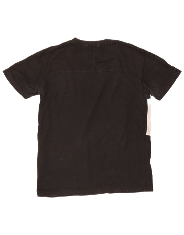 Ανδρικό γραφικό T-Shirt Puma Top Small Black Colourblock Βαμβακερό