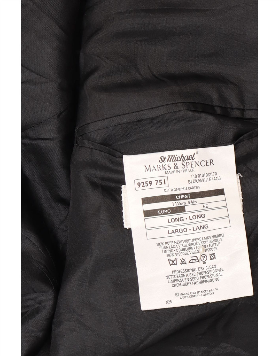 Marks & Spencer Ανδρικό μπουφάν blazer UK 44 XL Γκρι μαλλί ψαροκόκαλο