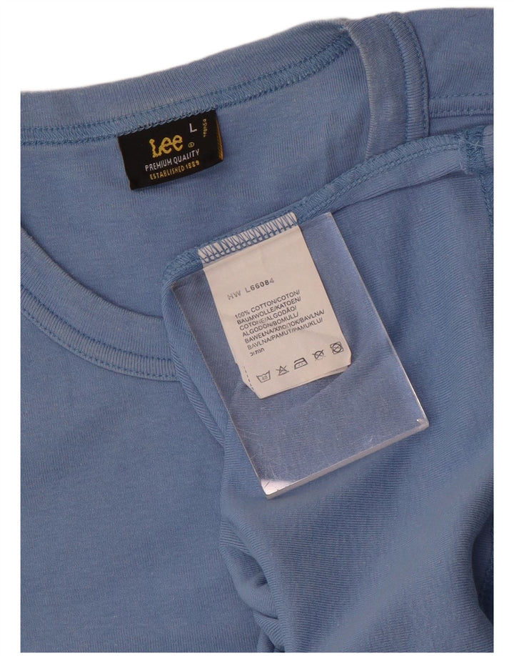 Lee Γυναικείο T-Shirt Top μεγάλο μπλε βαμβακερό