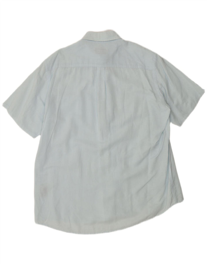 Ανδρικό κοντομάνικο πουκάμισο Kappa 2XL Μπλε Λινό