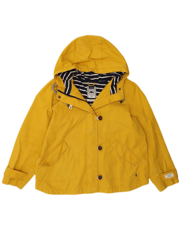 Joules Womens Hooded Rain Jacket UK 14 Large Yellow